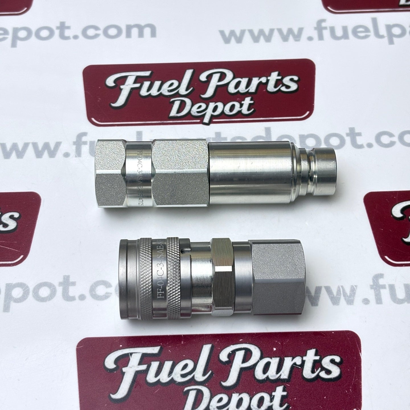 Male & Female Flat Face Coupler Kit 7246777 7246790 Aftermarket Replacement For Bobcat Loader 542 543 553 653 751 753 763 773 7753 853 863 864 873 963 - Fuel Parts Depot