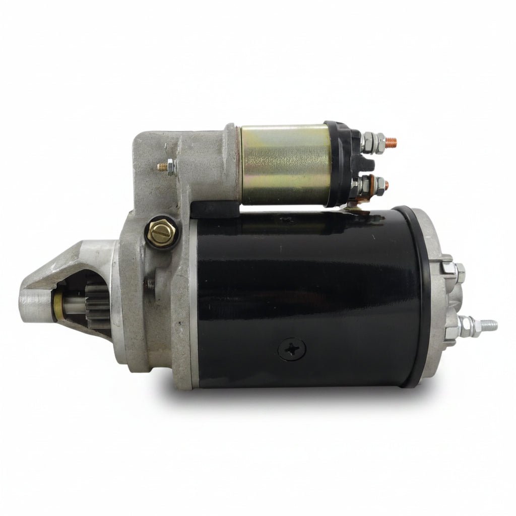 New 12V 10T Starter Motor Lucas M50 16670 2873003 1860093M2 DD for Massey Ferguson MF-165 MF-240 MF-375 MF-390 MF-3050 MF-4235 Perkins Diesel 1970-2000 - Fuel Parts Depot