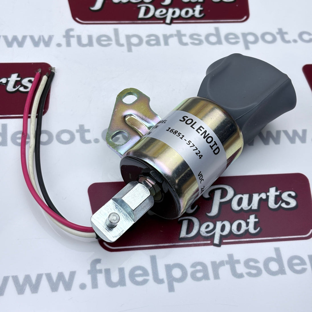 New 24V Shut Down Solenoid 16851 - 57724 1756ES - 24SULB1S5 for Kubota D722 D722 D902 Z482 - Fuel Parts Depot
