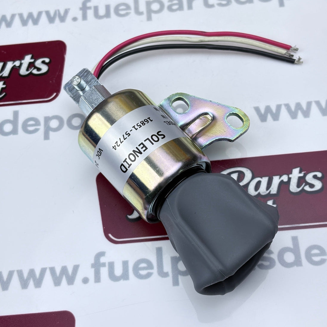 New 24V Shut Down Solenoid 16851 - 57724 1756ES - 24SULB1S5 for Kubota D722 D722 D902 Z482 - Fuel Parts Depot