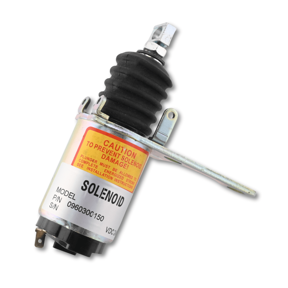 Stop Solenoid 24V 0960300150 096030-0150 for Mitsubishi Engine S4S S6S L3E Excavator Forklift - Fuel Parts Depot